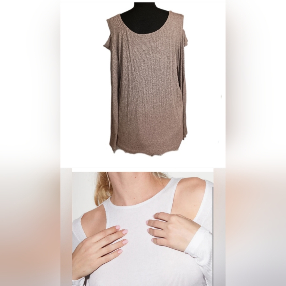 LNA Clothing Rui Rib Long Sleeve Top Size 3X